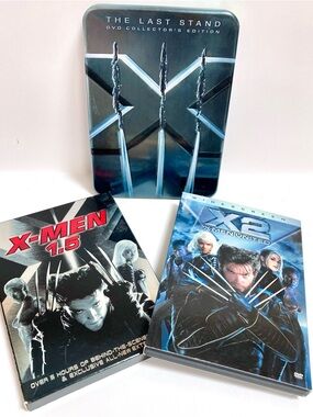 X-Men DVD Bundle 3 Movie Set w/ Collector’s Tin Marvel Wolverine X2 X-Men 1.5
